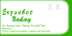 erzsebet makay business card